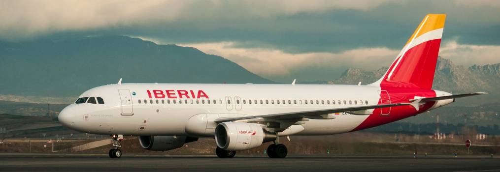 Iberia airplane ready for take off