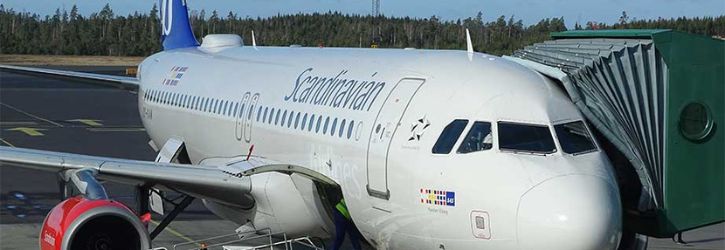 Scandinavian Airlines (SAS) vliegtuig vertraging